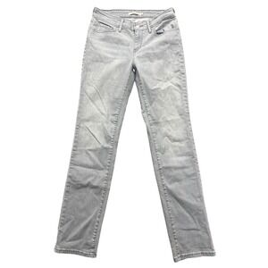 Levis 712 Slim Jeans Womens 29 Grey Excellent Mid Rise Denim Pants